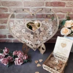 Livre d'or cœur personnalisé pour mariage