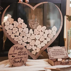 Livre d'or mariage personnalisé en bois en Tunisie